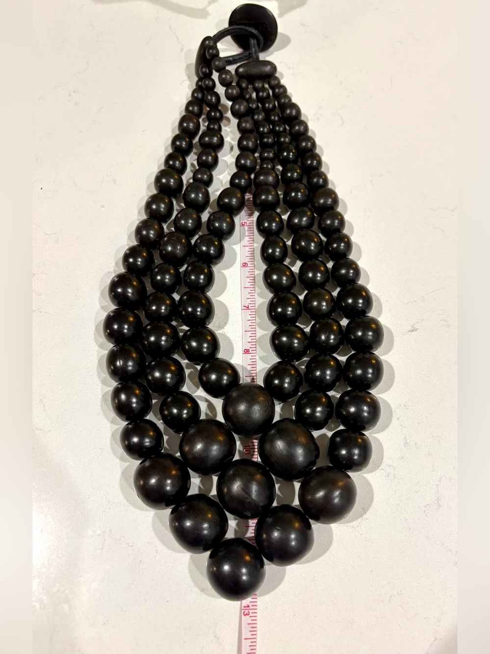 Monies Denmark Signed Collectible Wood Multi Strand Statement Necklace - Picture 8 of 15
